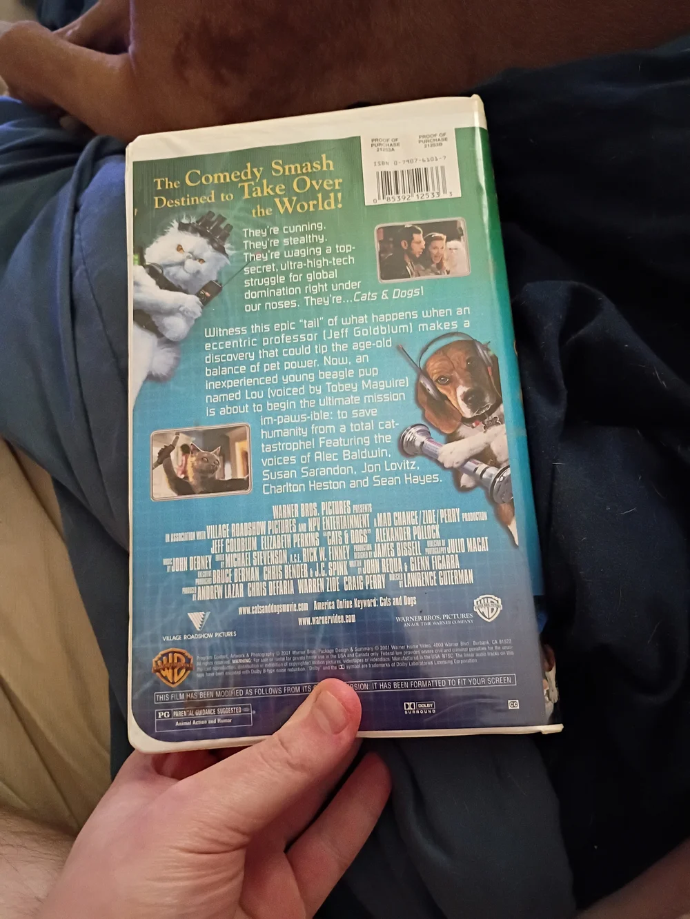 Cats & Dogs Movie VHS - Warner Bros. (White)